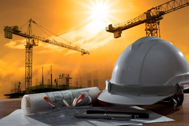Civil construction work with concrete structures