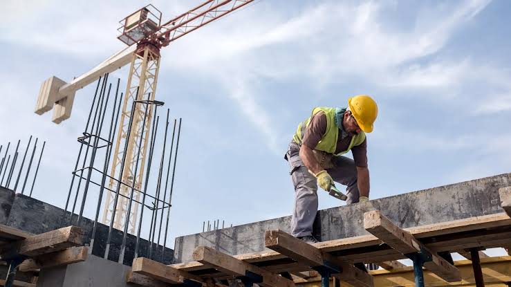 General construction work being carried out on site